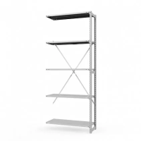 Секция приставная стеллажа металлического ТСУ Универсал, 2500x760x500 мм. Полки: метал. усил. 5 шт.