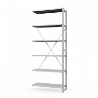 Секция приставная стеллажа металлического ТСУ Универсал, 3000x1060x300 мм. Полки: метал. перф.  6 шт.