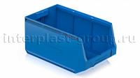 Складской лоток/контейнер для зап. частей, крепежей, голубой, 500x300x250 мм