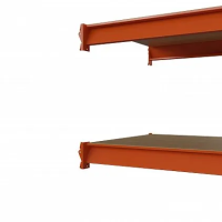 Секция приставная стеллажа металлического Оптима, 3500x2500x785 мм. Полки: 6 шт. фанера