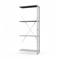 Секция приставная стеллажа металлического ТСУ Универсал, 2000x1060x800 мм. Полки: метал. 4 шт.