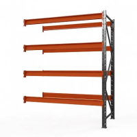 Секция приставная стеллажа металлического Оптима, 3000x1530x785 мм. Полки: 4 шт. без настила