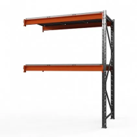 Секция приставная стеллажа металлического Оптима, 2000x1530x785 мм. Полки: 2 шт. метал.