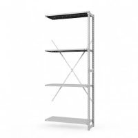 Секция приставная стеллажа металлического ТСУ Универсал, 2000x1060x500 мм. Полки: метал. перф. усил. 4 шт.