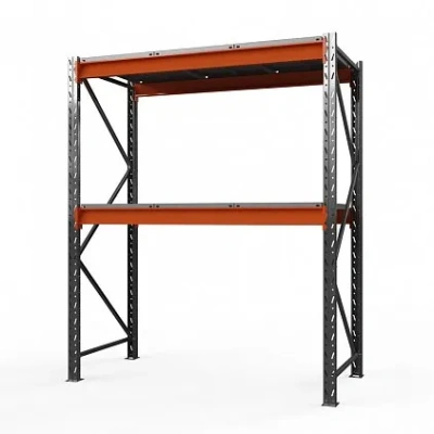 Стеллаж металлический Оптима, 2000x1250x785 мм. Полки: 2 шт. метал.