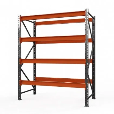 Стеллаж металлический Оптима, 4000x1250x785 мм. Полки: 4 шт. без настила