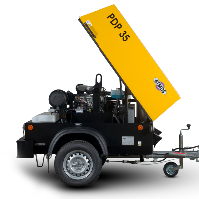 Компрессор передвижной ATMOS PDP35 - 12 бар (регулируемая с тормозом ходовая часть)