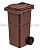 Мусорный контейнер 120 л коричневый